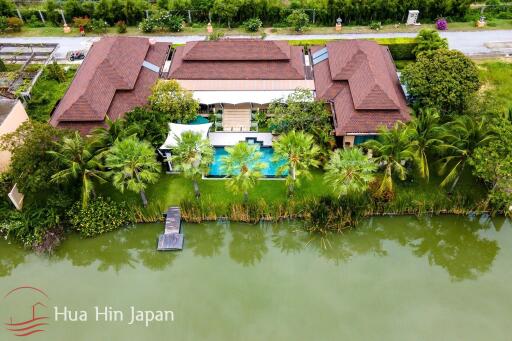 A Large, Lake Facing Balinese Style 3 Bedroom Pool Villa in Khao Takiab Area (Completed, Fully Furnished)