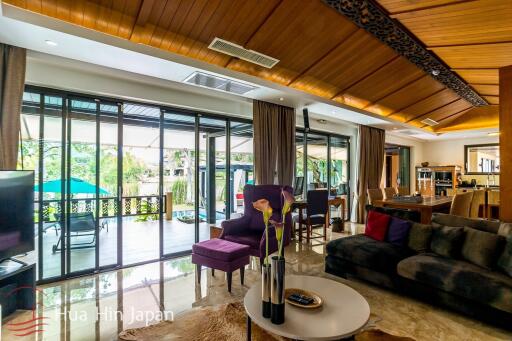 A Large, Lake Facing Balinese Style 3 Bedroom Pool Villa in Khao Takiab Area (Completed, Fully Furnished)