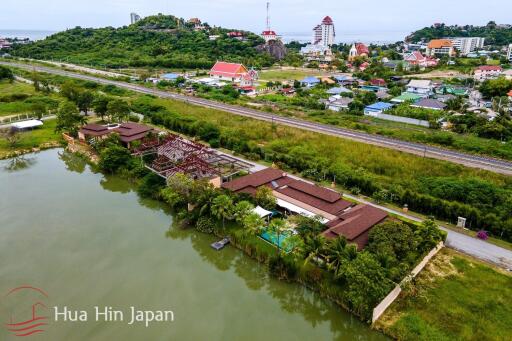 A Large, Lake Facing Balinese Style 3 Bedroom Pool Villa in Khao Takiab Area (Completed, Fully Furnished)