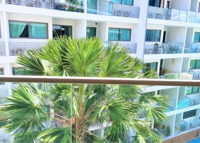 View of apartment building from balcony