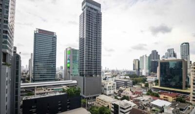 Skyscrapers in an urban city skyline