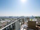 Balcony with a scenic city view