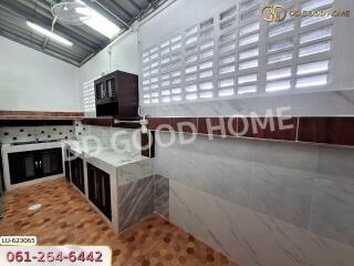 Spacious kitchen with modern fixtures