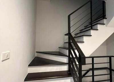 Modern black and white staircase