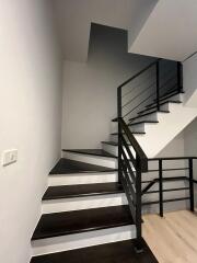 Modern black and white staircase