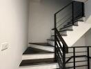 Modern black and white staircase