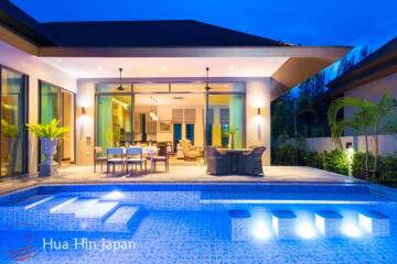 Top Quality Tropical Modern Design Pool Villa near Black Mountain Golf for Sale in Hua Hin (Off plan, fully furnished)