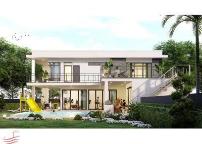 Contemporary 4 Bedroom Pool Villa near Banyan Golf on Soi 112 (Off plan)