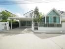 Modern house exterior with driveway