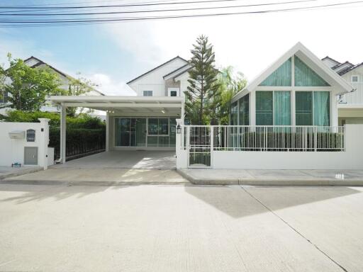 Modern house exterior with driveway