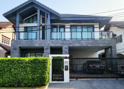 Modern two-story house with driveway