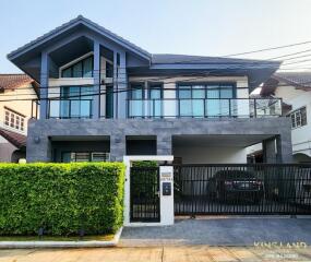 Modern two-story house with driveway