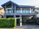 Modern two-story house with driveway