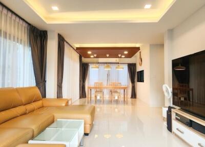 Spacious living area with modern furnishings