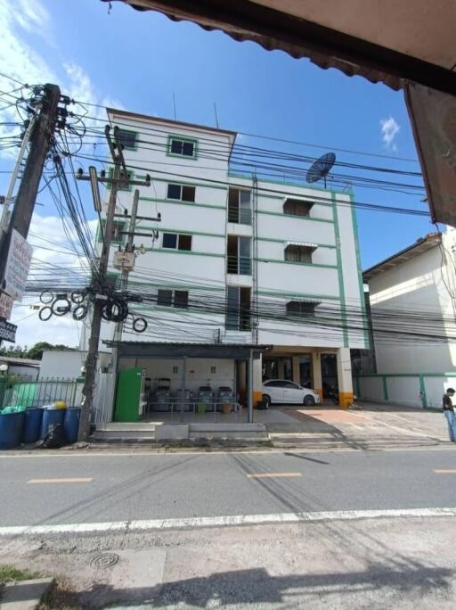 Exterior view of a multi-story apartment building