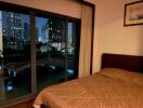 Bedroom with city view