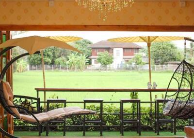 Outdoor living space with view