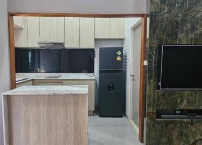 Modern kitchen with island and appliances