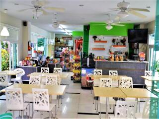 Dining area with attached convenience store