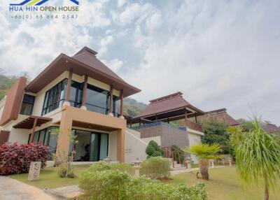 Exterior view of modern houses with traditional roof styles