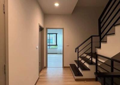 Modern hallway with staircase leading to upper floor