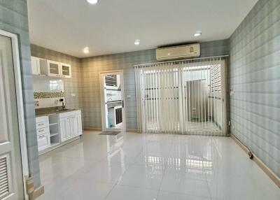 Pantry area with cabinets and air conditioning