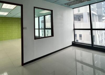 modern office space with large windows