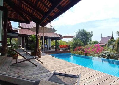 Outdoor patio with pool