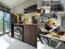 Modern kitchen with appliances and storage