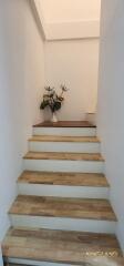 Modern wooden staircase