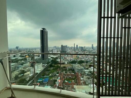 View from the balcony overlooking the cityscape