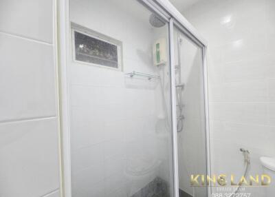 Bathroom with glass shower enclosure