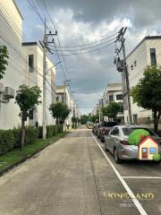 Street view of residential buildings