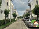 Street view of residential buildings