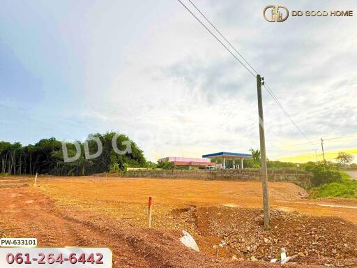 Vacant land with clear sky and utility pole