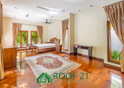 For Sale and For rent ! Pool villa with Thai and Balinese design elements. 2 beds 3baths Located Na jomtien