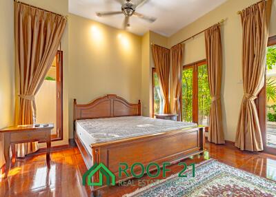 For Sale and For rent ! Pool villa with Thai and Balinese design elements. 2 beds 3baths Located Na jomtien