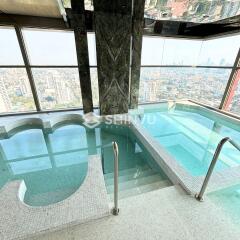 Rooftop pool with panoramic city view