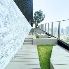 Rooftop terrace with city view