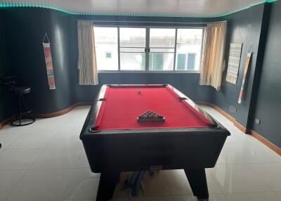 Game room with pool table