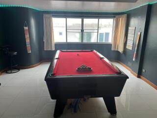 Game room with pool table