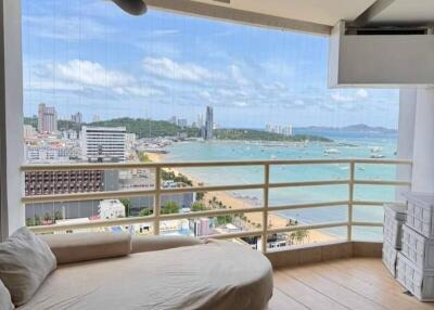 Balcony with beach view