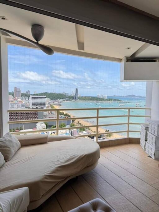 Balcony with beach view