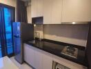 Modern kitchen with integrated appliances