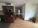 Hallway with wooden furniture