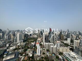 Skyline view of a city with numerous buildings and skyscrapers