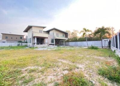 Modern house with large front yard