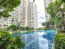 Residential complex with swimming pool