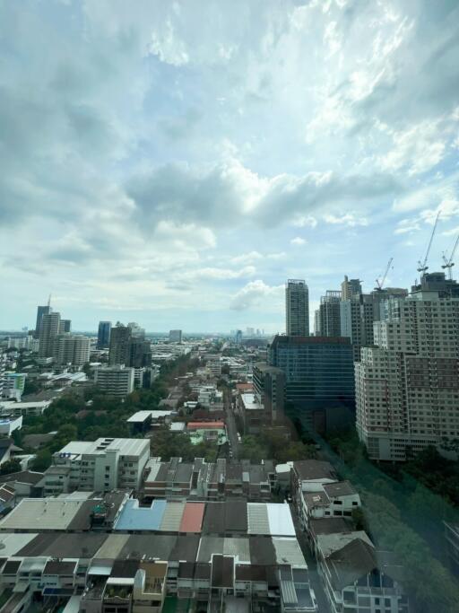 City skyline view from high-rise building