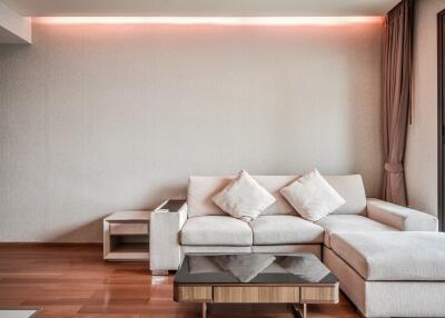 Spacious and modern living room with a minimalist design